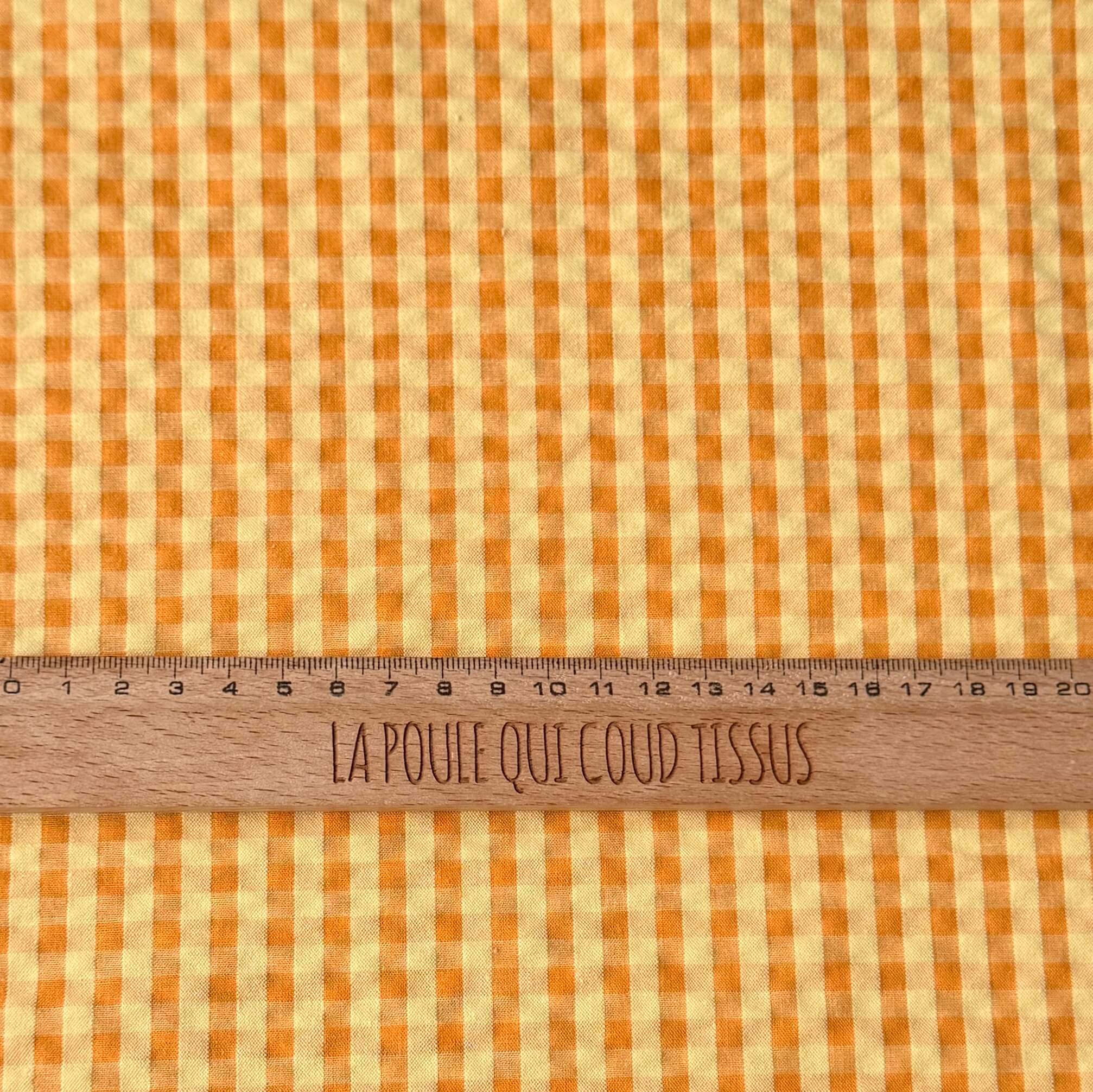 Coupon 1 Mètre - Seersucker / Eli Lemon-Mangue