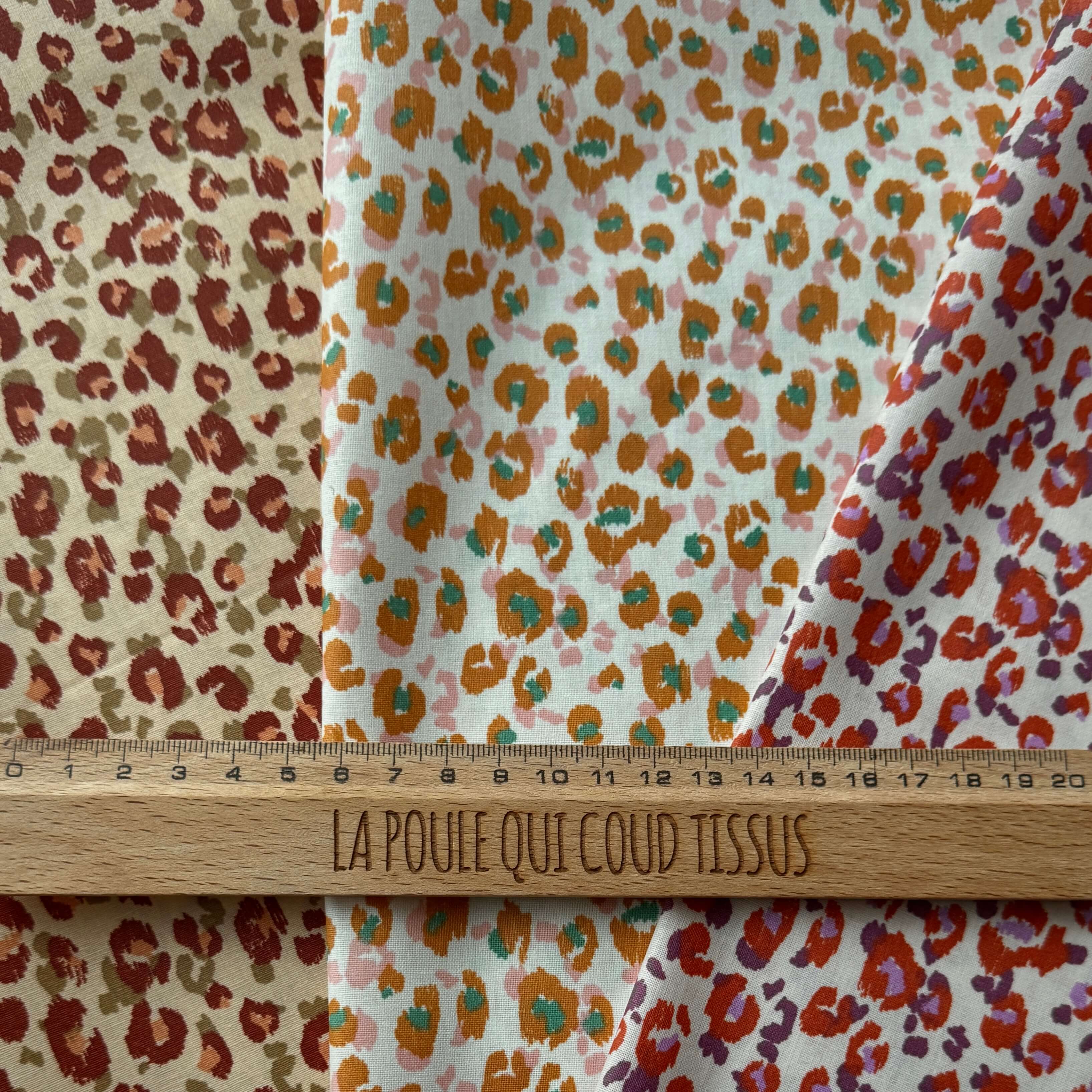 Coupon 1.1 m - Coton enduit / Karli Ocre-rose