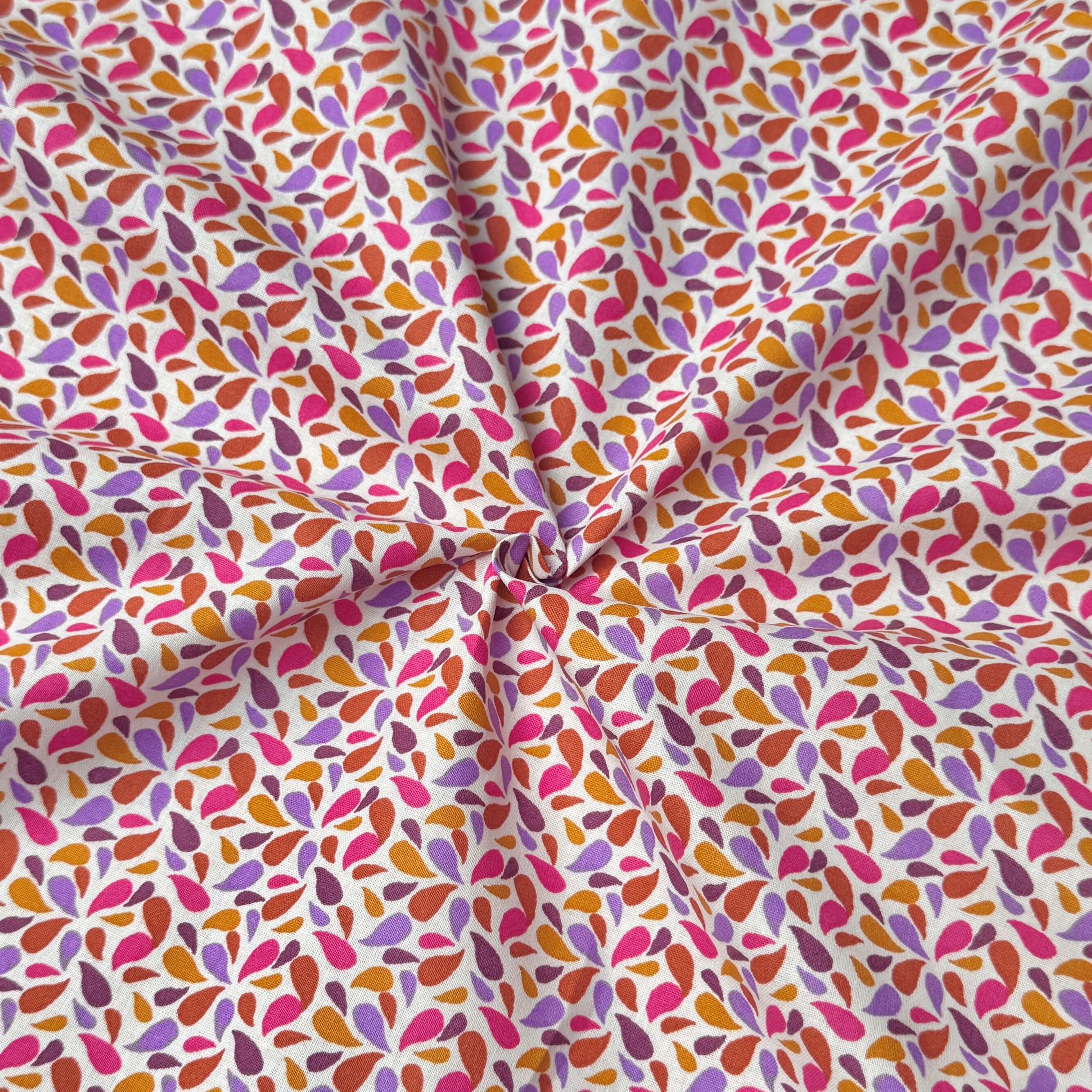 Coupon 1.3 m - Coton Imprimé / Otma Caramel-Violet