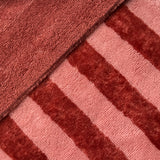 Micro Eponge Bambou  Rayé / Marsala - Paprika