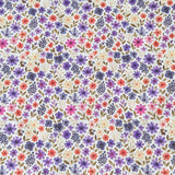 Coupon 80 cm - Coton à Impression Numérique / Rozen Blanc-Violet
