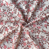 Jersey Côtelé / Marsala Flower GOTS