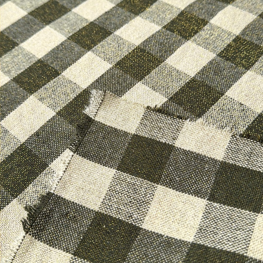 Coton Tissé  / Célestin Lurex Kaki Doré