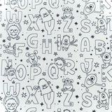 Coupon 80 cm - Coton Imprimé à Colorier / Krypton