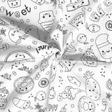Coton Imprimé à Colorier / Miam
