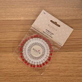 Épingles à tête plastique Cœur rouge - Lot de 30 / Bohin