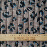 Matelassé Double Fauve Taupe / Double Gaze Unie Taupe