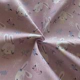 Coupon 1,7 Mètre - Coton Imprimé / Tamina Parme Blé