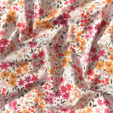 Coton à Impression Numérique / Romane Blanc-Rose Thé