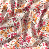 Coupon 80 cm - Coton à Impression Numérique / Romane Blanc-Rose Thé