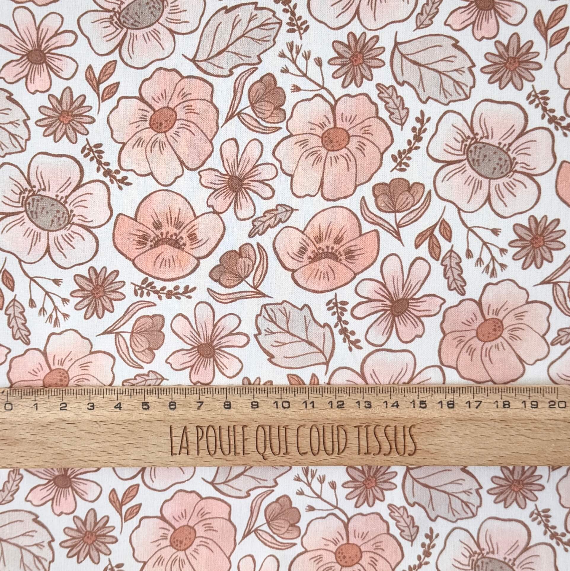 Coton Numérique Exclusif LPQC /  Fleur Pastel