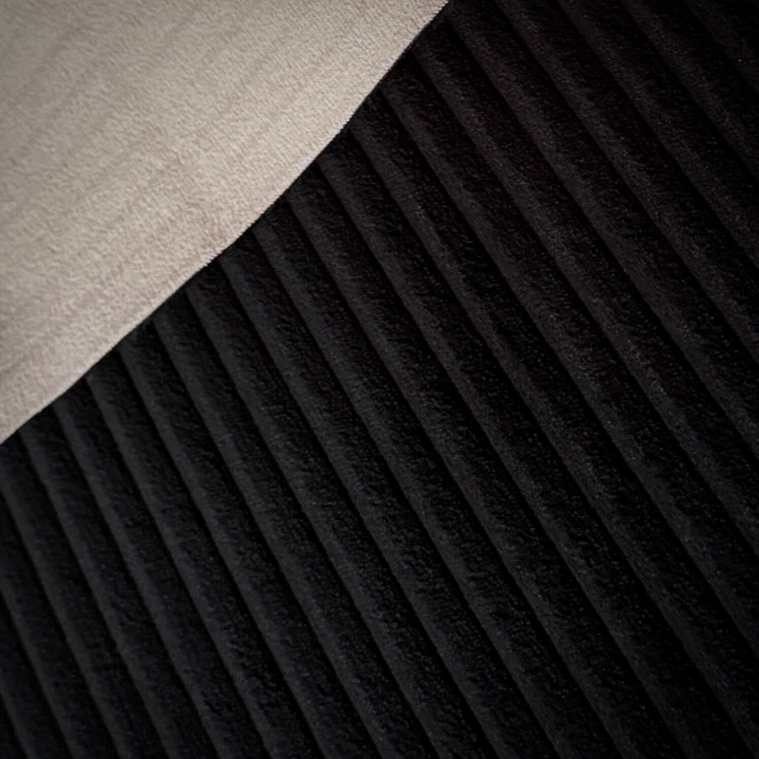 Coupon 80 cm - Velours Côtelé Futé / Noir