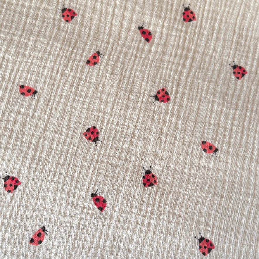 Coupon 50 cm - Double Gaze / Coccinelles