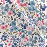 Coton à Impression Numérique / Romane Blanc-Aventurine