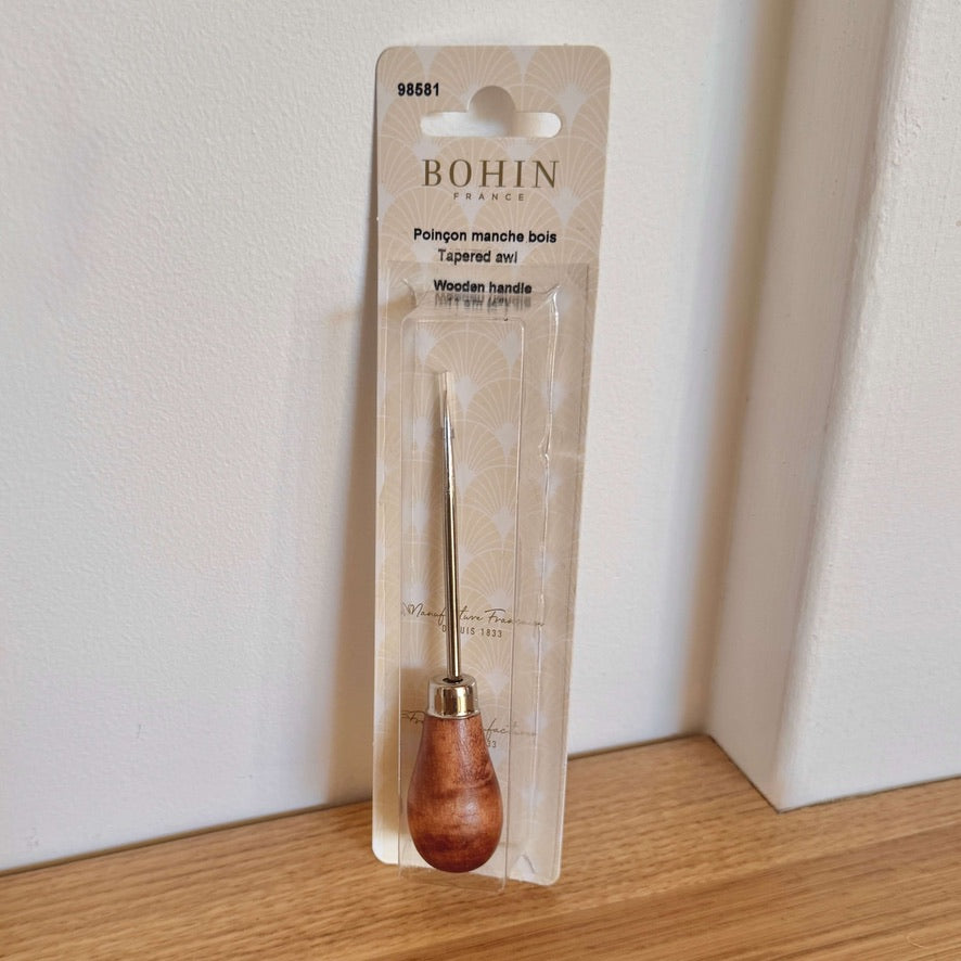 Poinçon manche bois poire 11 cm / Bohin