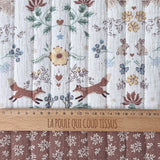 Matelassé Double Gaze Garina / Meesya Blanc - Chataîgne