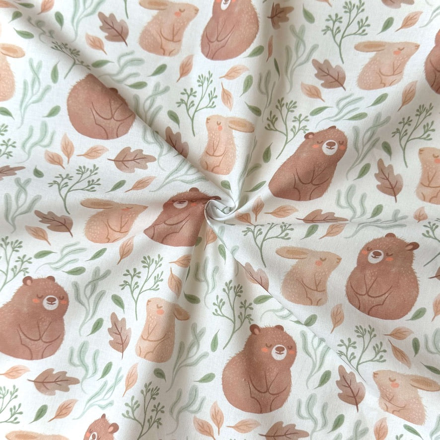 Coupon 50 cm - Coton Numérique Exclusif LPQC / Ours Vert - Mocha