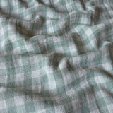 Coupon 1.3 m - Double Gaze Vichy / Vert de Gris