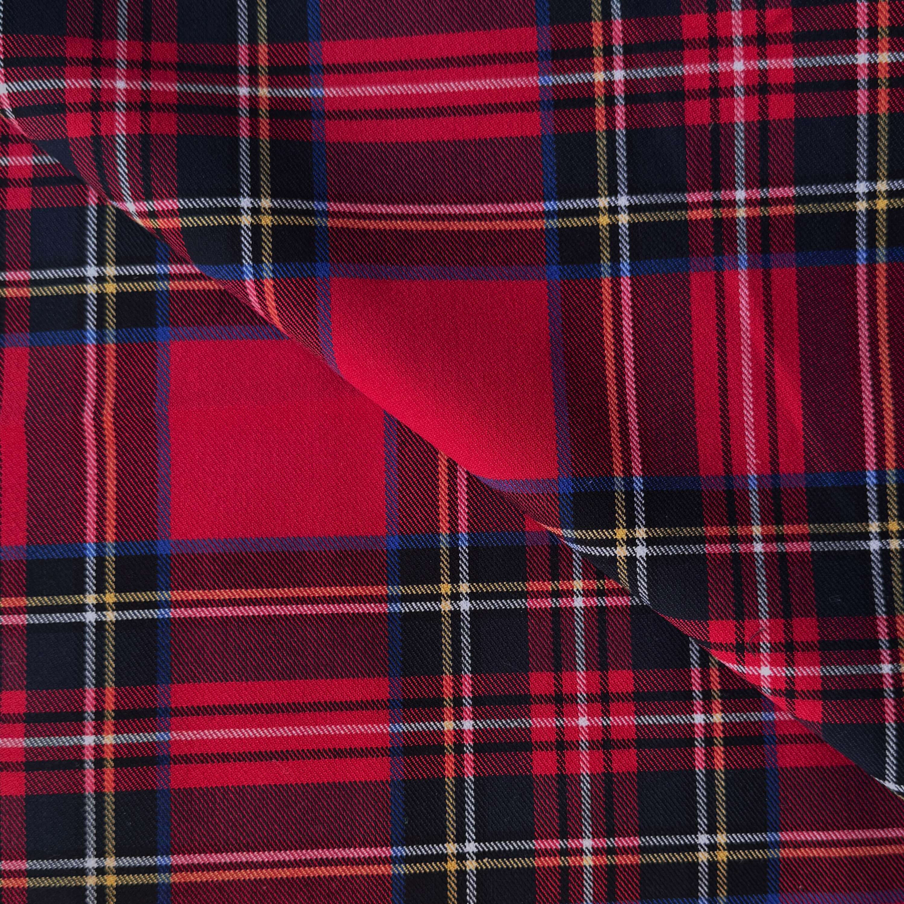 Coupon 50 cm - Tartan / Dan Rouge - Jaune