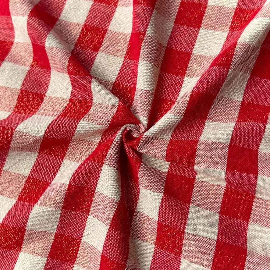 Coton Tissé  / Célestin Lurex Rouge Doré