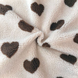 Coupon 70*110cm cm - Mouton / Coeur Chocolat