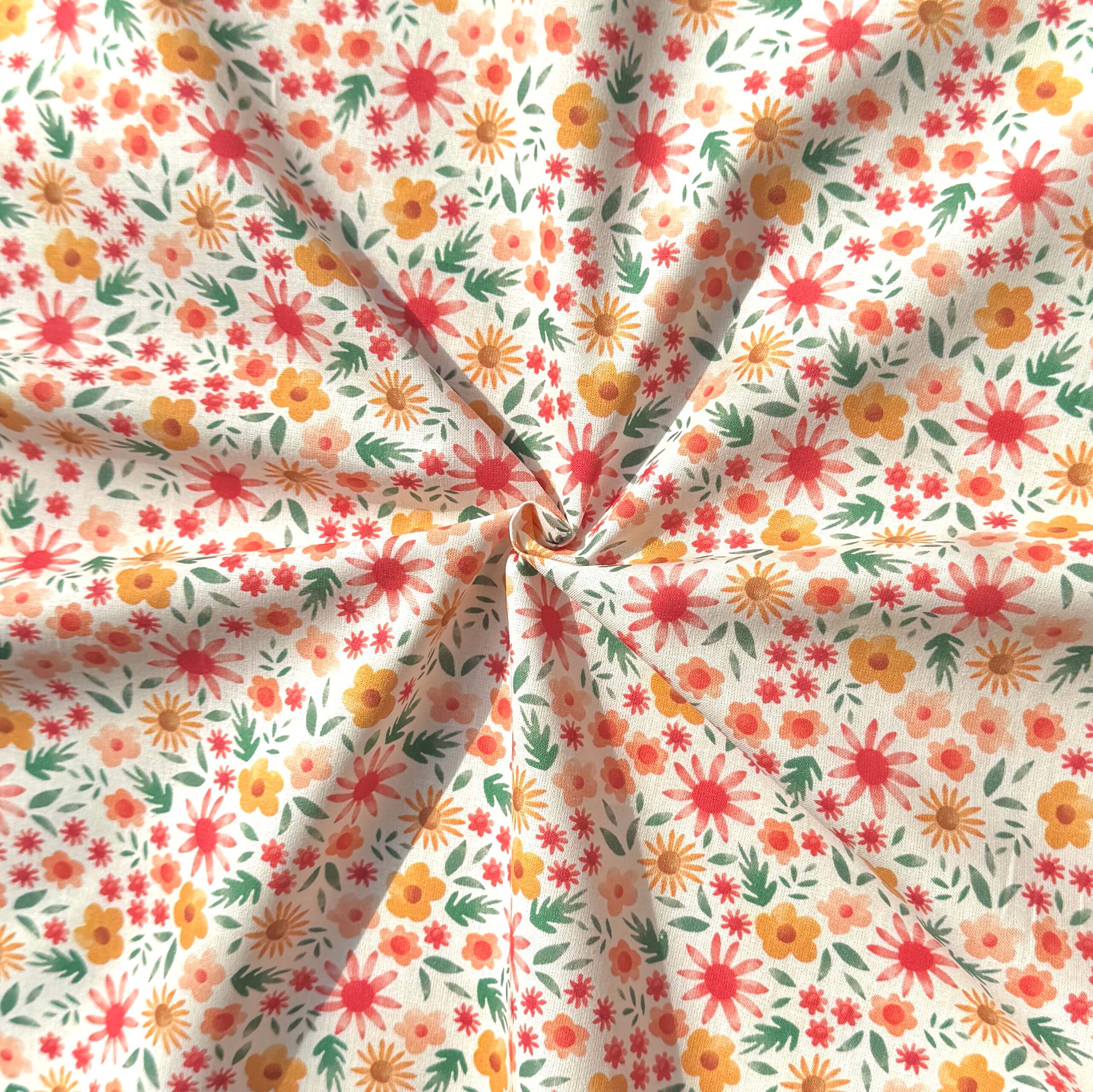 Coupon 60 cm - Coton Numérique Exclusif LPQC / Flola Rose-Vert