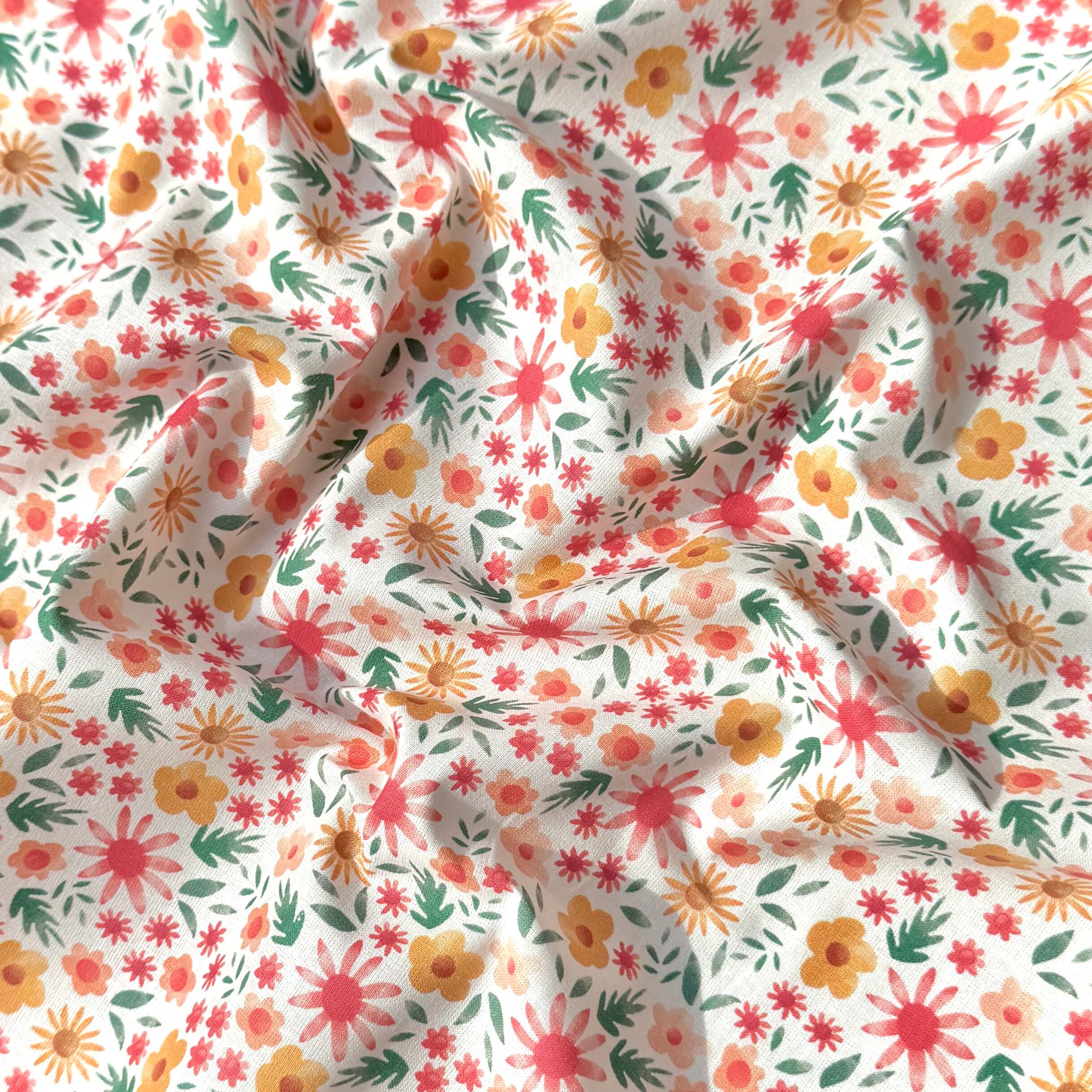 Coupon 60 cm - Coton Numérique Exclusif LPQC / Flola Rose-Vert