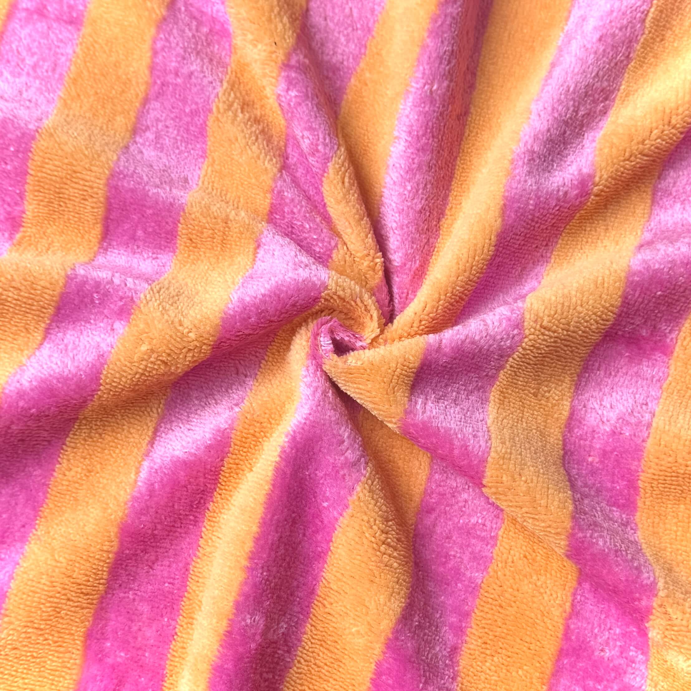 Striped Bamboo Micro Sponge / Skin - Caramel