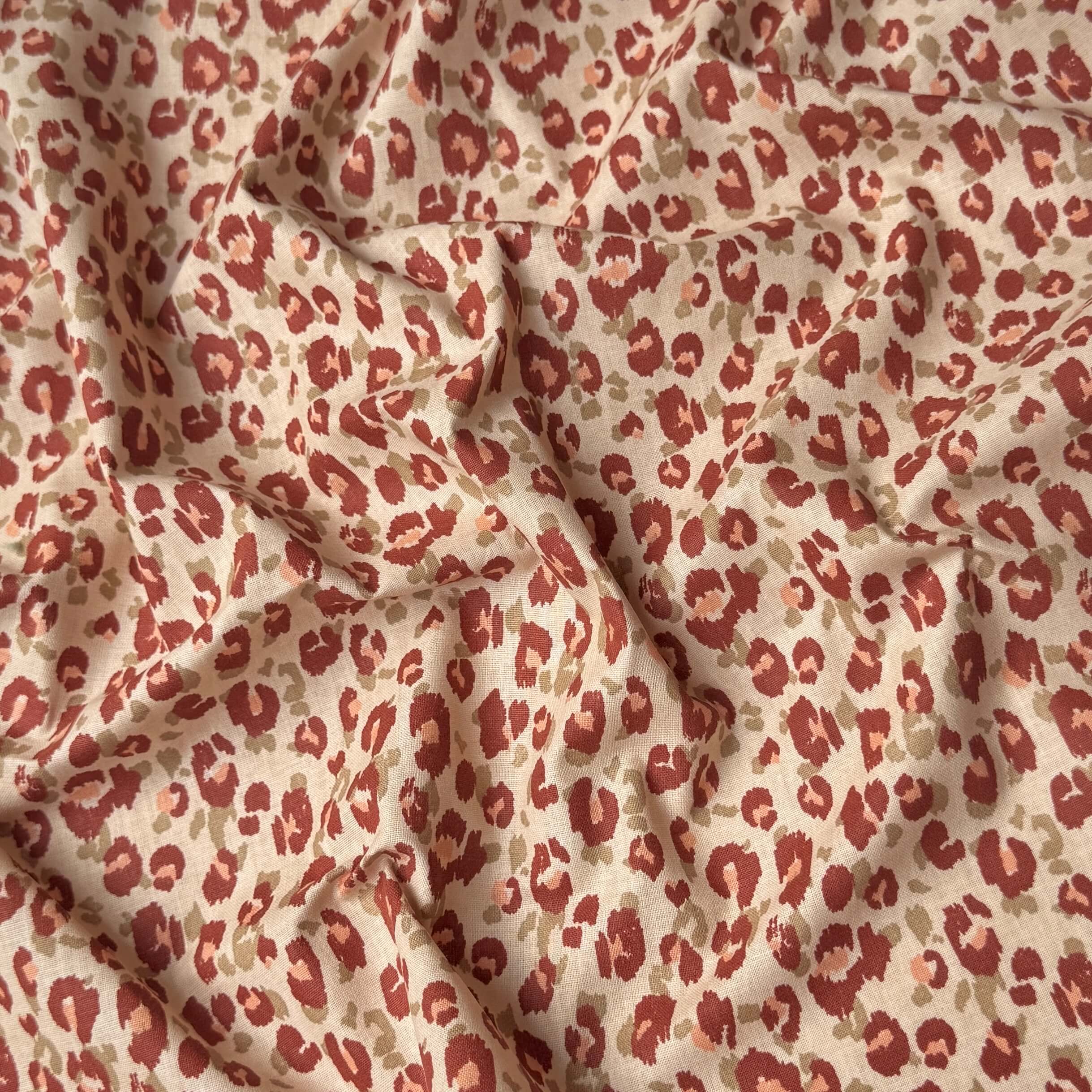 Coupon 90 cm - Coton Imprimé / Karli Beige-Kaki