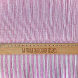 Double Gaze Double Face Stripes / Blanc Cassé - Bubble Gum