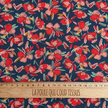 Coupon 80 cm - Viscose / Blossom Marine