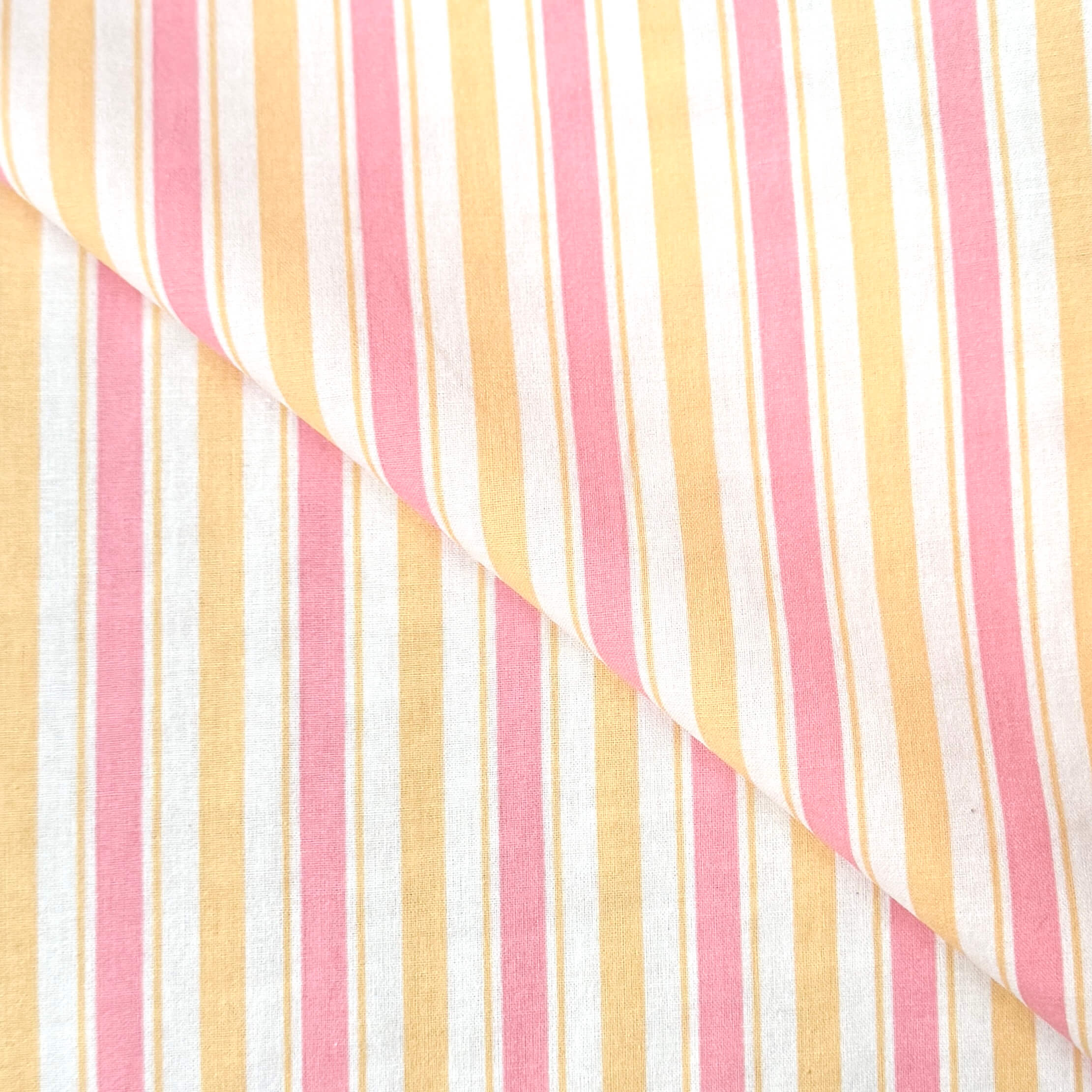Coupon 60 cm - Coton Imprimé / Lydia Jaune-Rose