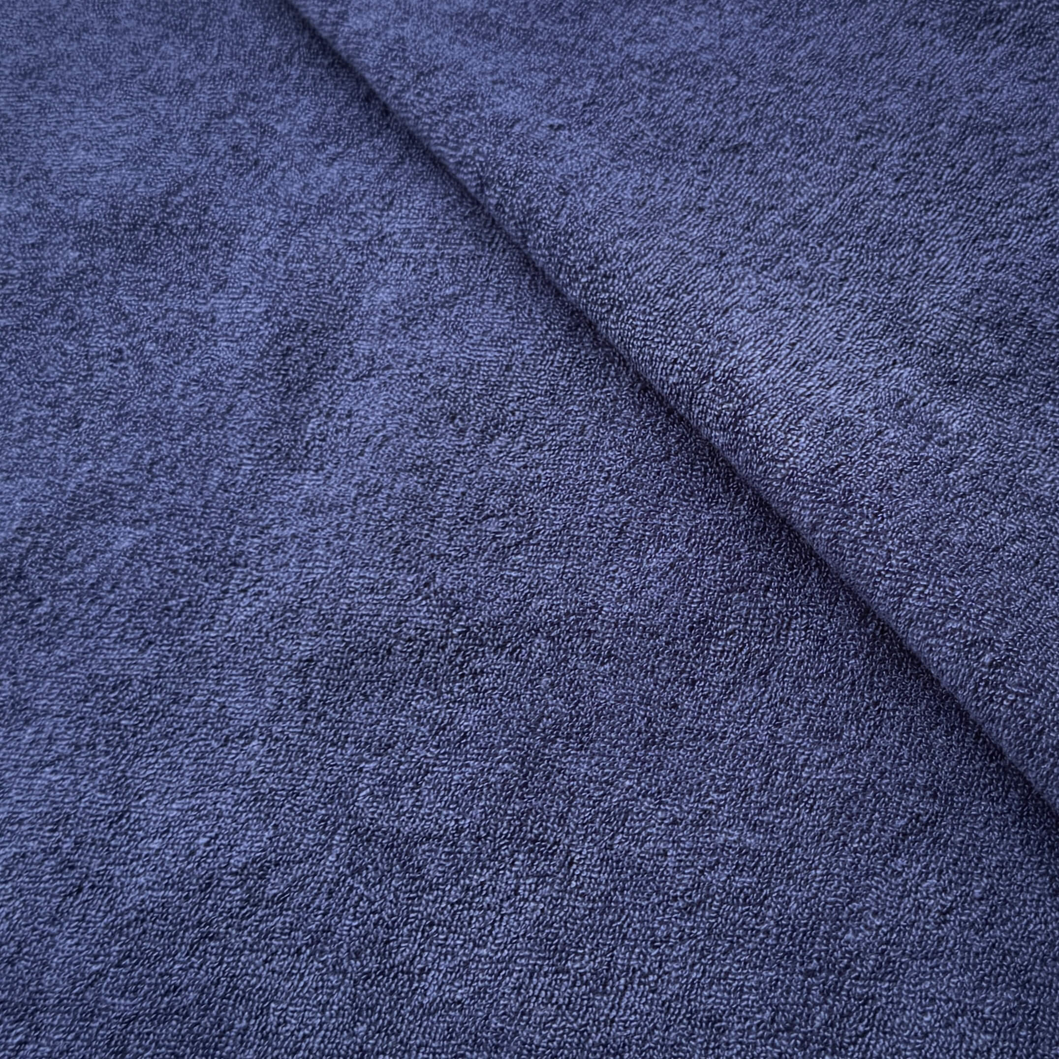 Coupon 2 Mètres - Eponge Maille Bouclette / Indigo