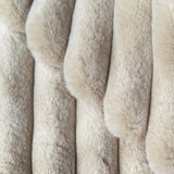 Coupon 1 Mètre - Fausse - Fourrure Cotelée / Barracuda Beige