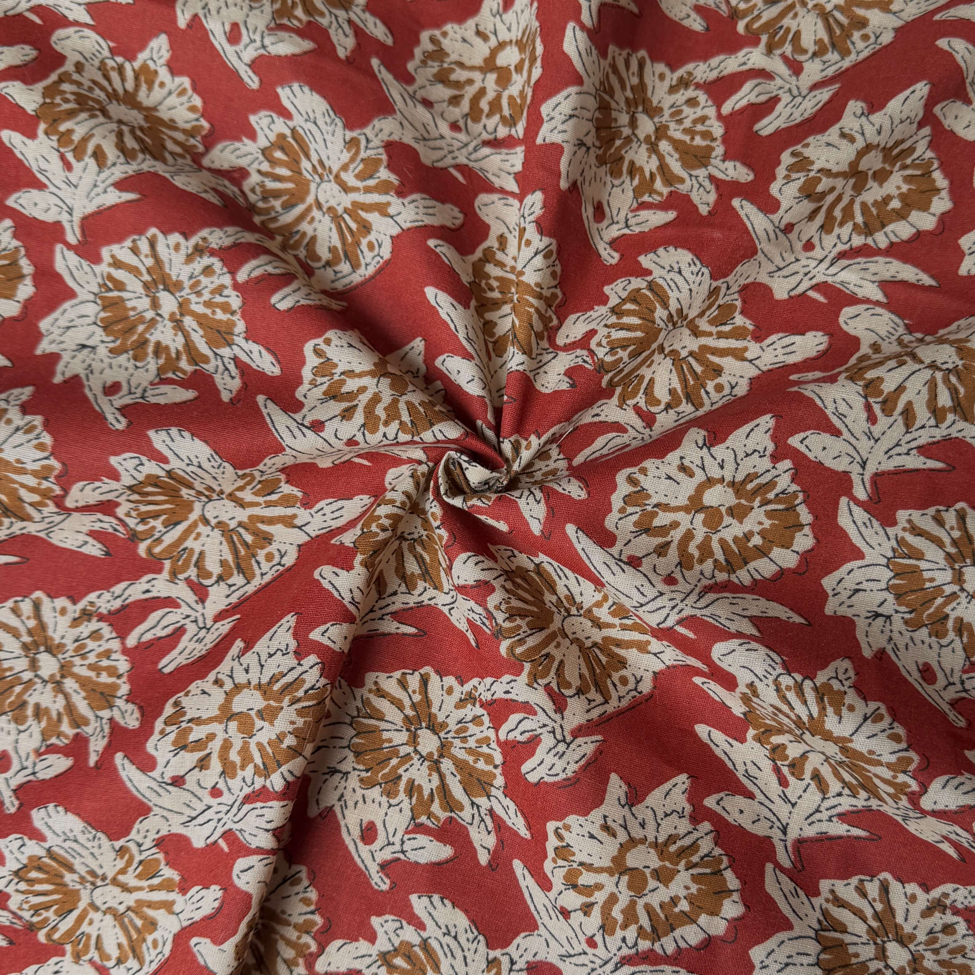 Woven Cotton / Red Celestine