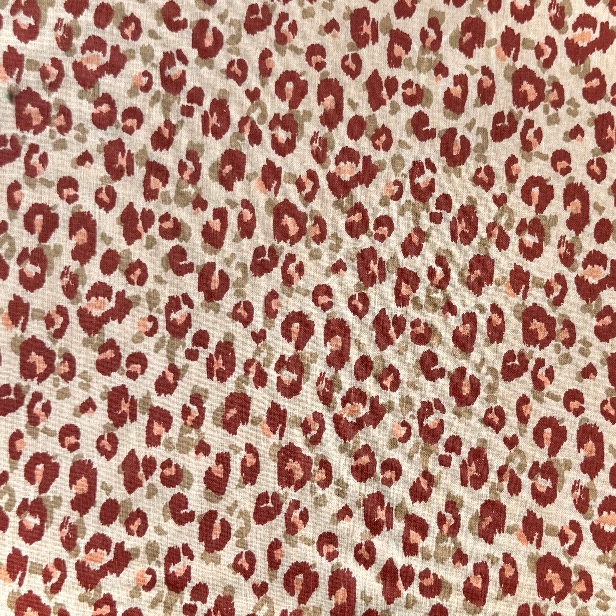 Coupon 90 cm - Coton Imprimé / Karli Beige-Kaki