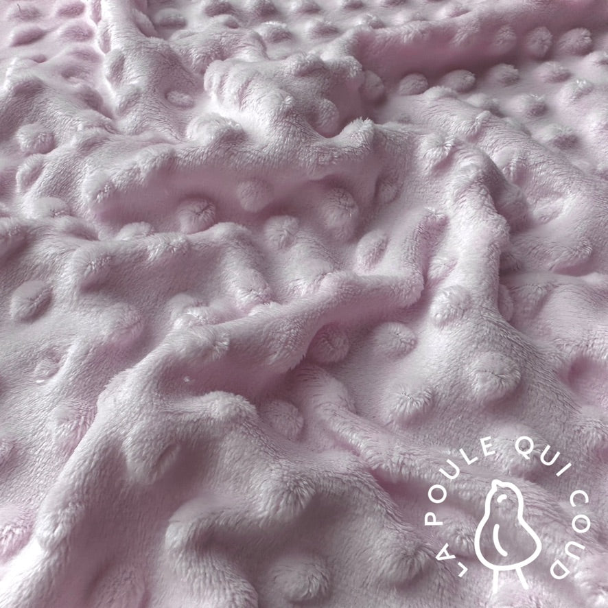Coupon 50 cm - Minky Bubble / Rose