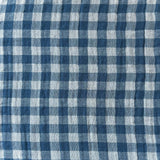 Coupon 1.5 m - Double Gaze Vichy / Pierre Bleue