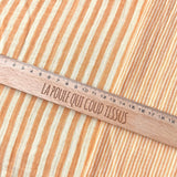 Coupon 90 cm - Double Gaze Double Face Stripes / Lemon - Mangue