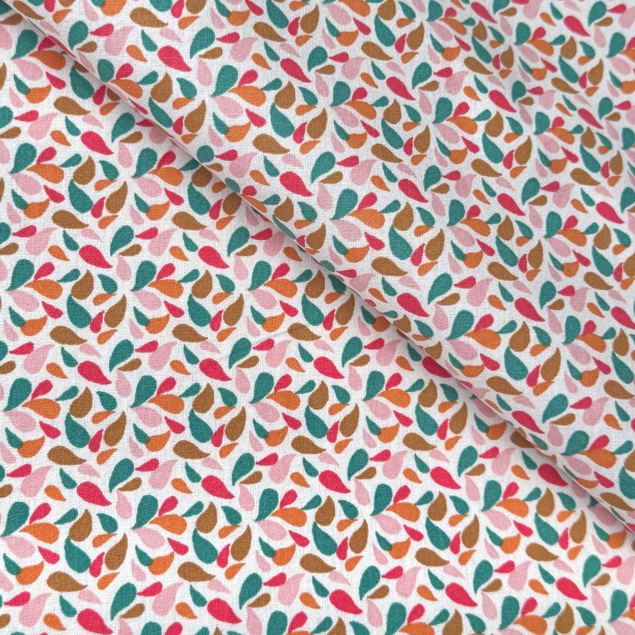 Coupon 70 cm - Coton Imprimé / Otma Ocre-Rose