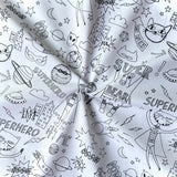 Coton Imprimé à Colorier / Superhero