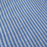 Double Gaze Double Face Stripes / Blanc Cassé - Azur