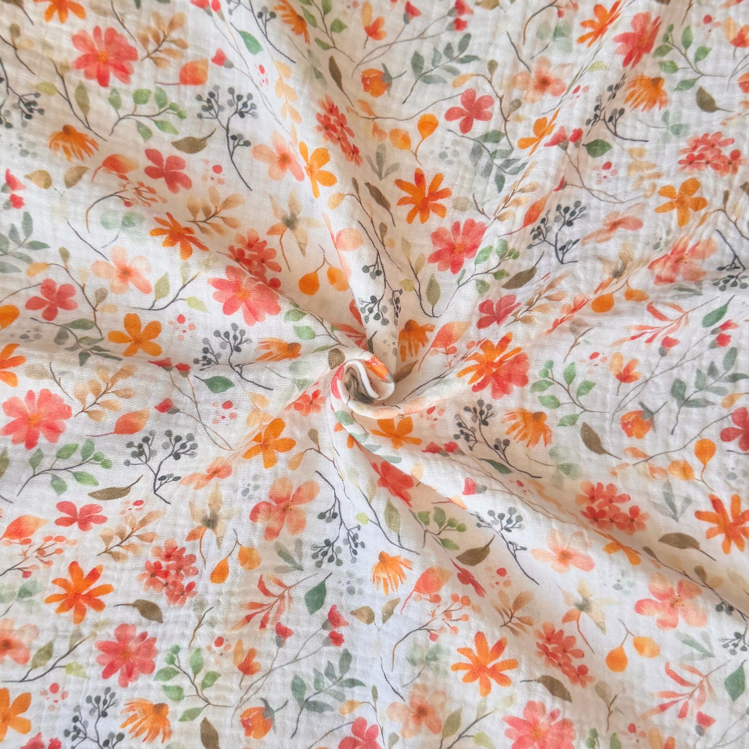 Coupon 1 Mètre - Double Gaze Numérique / Summers Flower