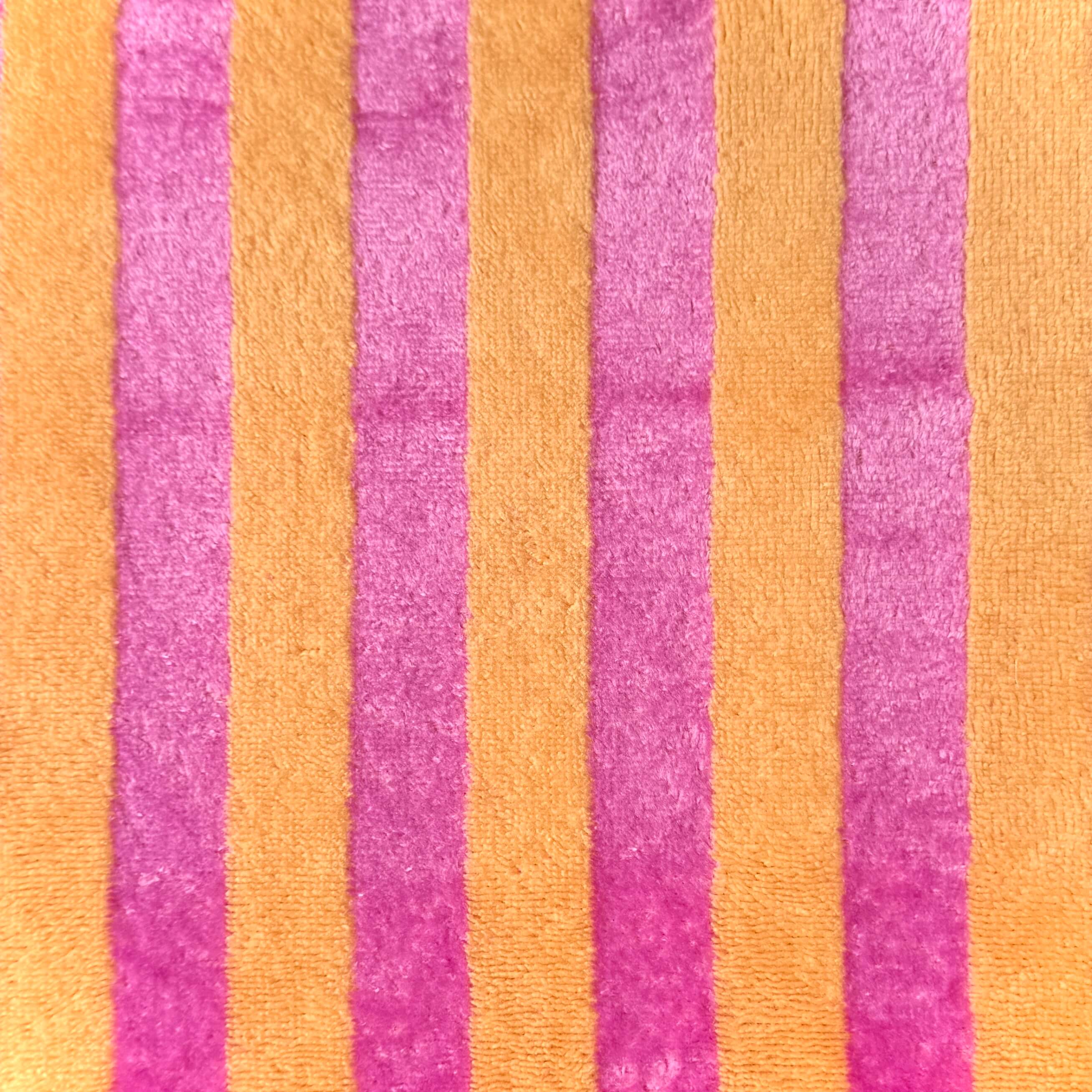 Striped Bamboo Micro Sponge / Skin - Caramel