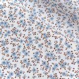 Coupon 50 cm - Popeline de Coton / Capri Ecru-Baltique