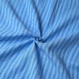 Coupon 2 Mètres - Double Gaze Double Face Stripes / Bleu - Ciel