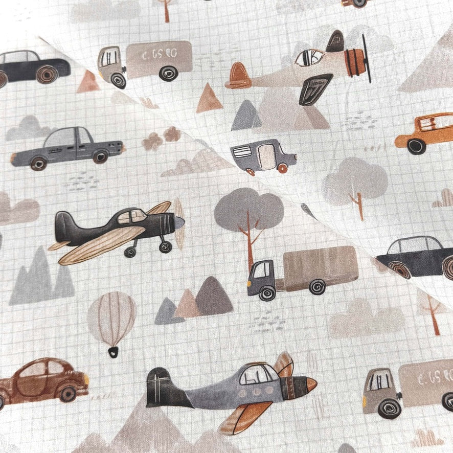 Coton à Impression Numérique / Roadtrip