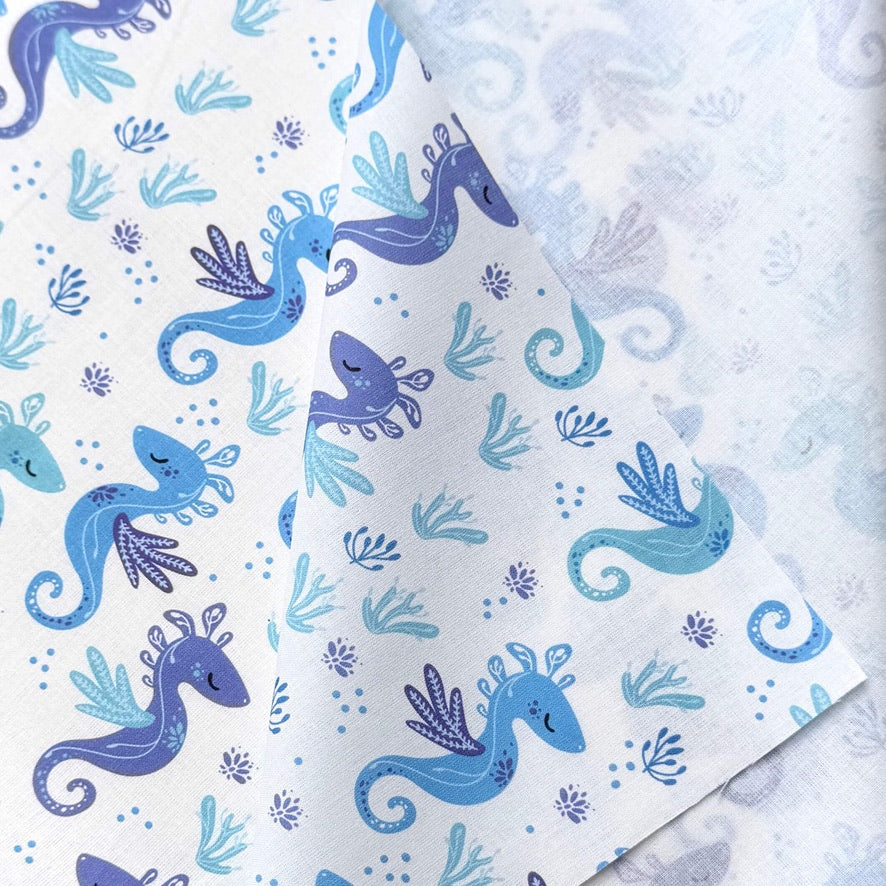 Coton Numérique Exclusif LPQC / Hippocampe Bleu