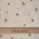 Double Gaze Numérique Gots / Natural Flowers