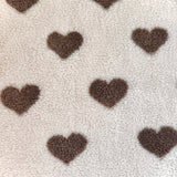 Coupon 70*110cm cm - Mouton / Coeur Chocolat